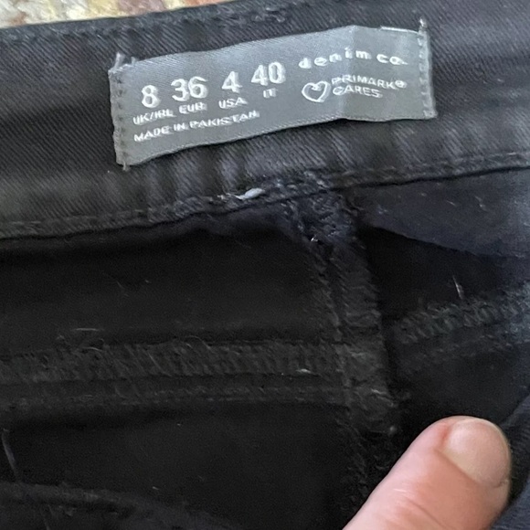 Primark Denim Set Of 2 Jeans Pants Pink/ Black Size 4 cotton - Picture 5 of 9